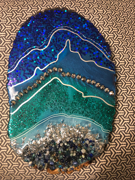 Mermaid Inspired Geode Wall Art