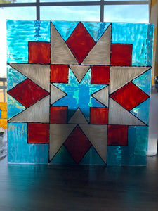 Barn Quilt Faux Stained Glass