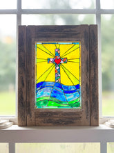 Load image into Gallery viewer, Faux Stained Glass Cross