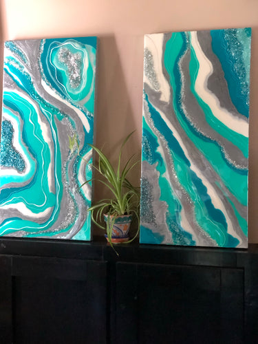 Geode Inspired Style Wall Art