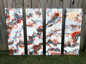 Burnt Orange Abstract Wall Art