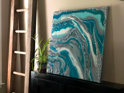 Large Geode Inspired Wall Art