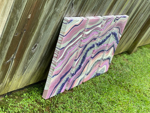 Geode Inspired Wall Art-4 Panel