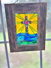 Load image into Gallery viewer, Faux Stained Glass Cross