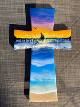 Load image into Gallery viewer, The Rock Sunset Inspired Cross Wall Art