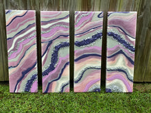 Load image into Gallery viewer, Geode Inspired Wall Art-4 Panel