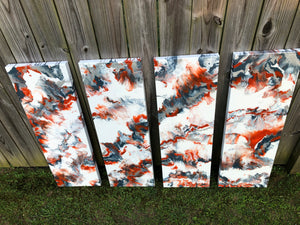 Burnt Orange Abstract Wall Art